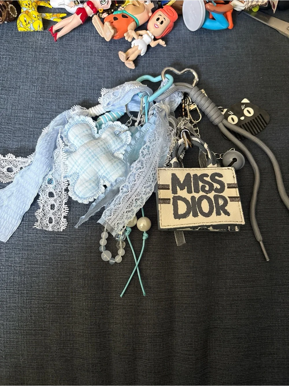 Custom keychain charming handcrafted